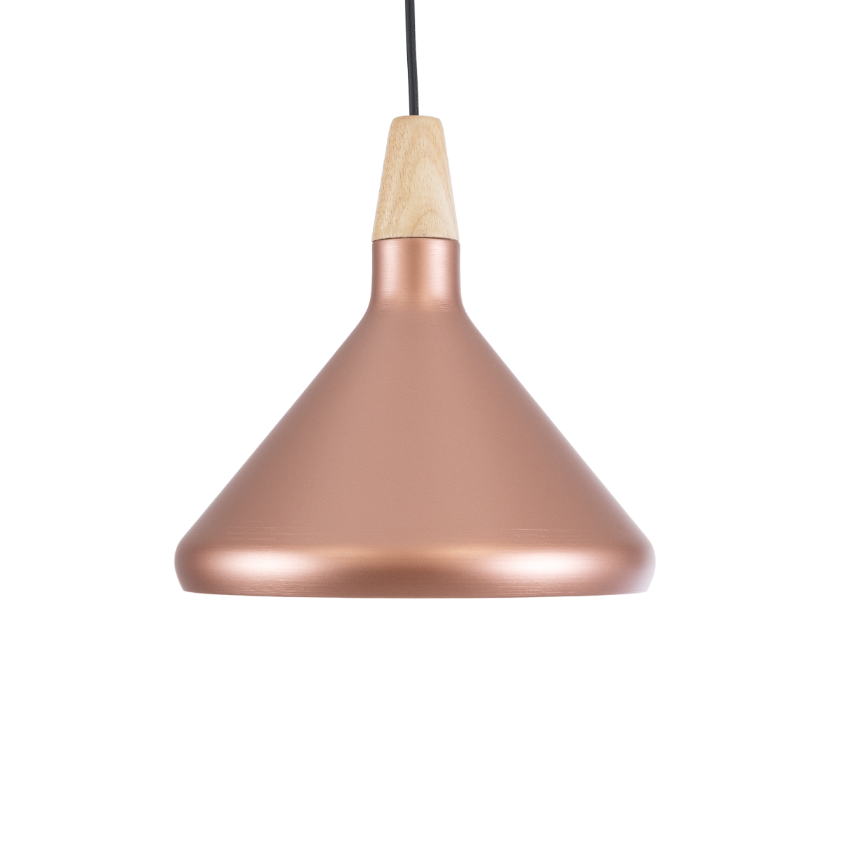 GloboStar® FERCLA 01224 Μοντέρνο Κρεμαστό Φωτιστικό Καμπάνα Μονόφωτο 1 x E27 IP20 Χάλκινο & Λευκό Μέταλλο - Μ27 x Π27 x Υ25cm