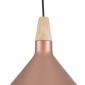 GloboStar® FERCLA 01224 Μοντέρνο Κρεμαστό Φωτιστικό Καμπάνα Μονόφωτο 1 x E27 IP20 Χάλκινο & Λευκό Μέταλλο - Μ27 x Π27 x Υ25cm