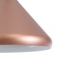GloboStar® FERCLA 01224 Μοντέρνο Κρεμαστό Φωτιστικό Καμπάνα Μονόφωτο 1 x E27 IP20 Χάλκινο & Λευκό Μέταλλο - Μ27 x Π27 x Υ25cm