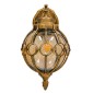 GloboStar® ETOILE 01227 Vintage Επιτοίχιο Φωτιστικό Απλίκα Μονόφωτο 1 x E27 IP20 Καφέ & Χρυσό Μέταλλο με Μελί Γυαλί - Φ18 x Υ27cm