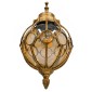 GloboStar® ETOILE 01227 Vintage Επιτοίχιο Φωτιστικό Απλίκα Μονόφωτο 1 x E27 IP20 Καφέ & Χρυσό Μέταλλο με Μελί Γυαλί - Φ18 x Υ27cm