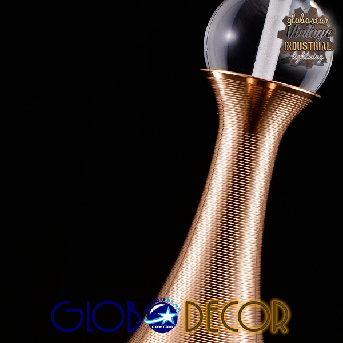 GloboStar® JADORE 01232 Μοντέρνο Κρεμαστό Φωτιστικό Ανάρτηση LED -W -lm -°AC 220-240V IP20 Θερμό Λευκό 3000K Χάλκινο Μέταλλο με Διάφανο Γυαλί - Μ8 x Π8 x Υ26cm - 2 Χρόνια Εγγύηση