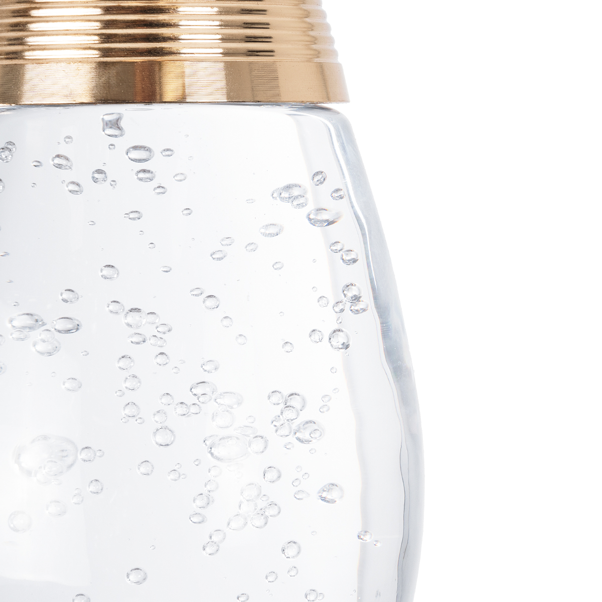 GloboStar® JADORE 01232 Μοντέρνο Κρεμαστό Φωτιστικό Ανάρτηση LED -W -lm -°AC 220-240V IP20 Θερμό Λευκό 3000K Χάλκινο Μέταλλο με Διάφανο Γυαλί - Μ8 x Π8 x Υ26cm - 2 Χρόνια Εγγύηση