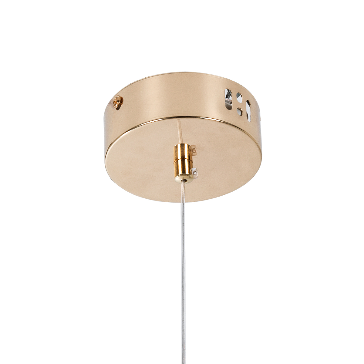 GloboStar® JADORE 01232 Μοντέρνο Κρεμαστό Φωτιστικό Ανάρτηση LED -W -lm -°AC 220-240V IP20 Θερμό Λευκό 3000K Χάλκινο Μέταλλο με Διάφανο Γυαλί - Μ8 x Π8 x Υ26cm - 2 Χρόνια Εγγύηση