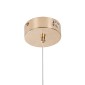 GloboStar® JADORE 01232 Μοντέρνο Κρεμαστό Φωτιστικό Ανάρτηση LED -W -lm -°AC 220-240V IP20 Θερμό Λευκό 3000K Χάλκινο Μέταλλο με Διάφανο Γυαλί - Μ8 x Π8 x Υ26cm - 2 Χρόνια Εγγύηση