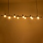 GloboStar® ALFREDA 01242 Μοντέρνο Κρεμαστό Φωτιστικό Ράγα Πολύφωτο 10 x E27 IP20 Μαύρο Μέταλλο - Μ140 x Π18 x Υ7cm