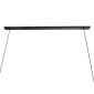 GloboStar® ALFREDA 01242 Μοντέρνο Κρεμαστό Φωτιστικό Ράγα Πολύφωτο 10 x E27 IP20 Μαύρο Μέταλλο - Μ140 x Π18 x Υ7cm