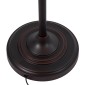 GloboStar® SILENE 01243 Vintage Επιδαπέδιο Φωτιστικό Μονόφωτο 1 x E27 IP20 Μαύρο & Χρυσό Μέταλλο - Μ30 x Π30 x Υ194cm