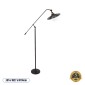 GloboStar® SILENE 01243 Vintage Επιδαπέδιο Φωτιστικό Μονόφωτο 1 x E27 IP20 Μαύρο & Χρυσό Μέταλλο - Μ30 x Π30 x Υ194cm