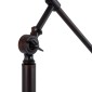 GloboStar® SILENE 01243 Vintage Επιδαπέδιο Φωτιστικό Μονόφωτο 1 x E27 IP20 Μαύρο & Χρυσό Μέταλλο - Μ30 x Π30 x Υ194cm