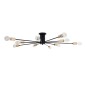 GloboStar® OLINDA 01244 Μοντέρνο Φωτιστικό Οροφής Πλέγμα Πολύφωτο 10 x E27 IP20 Μαύρο Μέταλλο - Μ102 x Π102 x Υ17cm