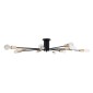 GloboStar® OLINDA 01244 Μοντέρνο Φωτιστικό Οροφής Πλέγμα Πολύφωτο 10 x E27 IP20 Μαύρο Μέταλλο - Μ102 x Π102 x Υ17cm