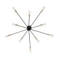 GloboStar® OLINDA 01244 Μοντέρνο Φωτιστικό Οροφής Πλέγμα Πολύφωτο 10 x E27 IP20 Μαύρο Μέταλλο - Μ102 x Π102 x Υ17cm