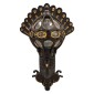 GloboStar® CORNELIA 01250 Vintage Επιτοίχιο Φωτιστικό Απλίκα Μονόφωτο 1 x E27 IP20 Καφέ & Χρυσό Μέταλλο με Μελί Γυαλί - Μ20 x Π32 x Υ55cm