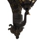 GloboStar® CORNELIA 01250 Vintage Επιτοίχιο Φωτιστικό Απλίκα Μονόφωτο 1 x E27 IP20 Καφέ & Χρυσό Μέταλλο με Μελί Γυαλί - Μ20 x Π32 x Υ55cm