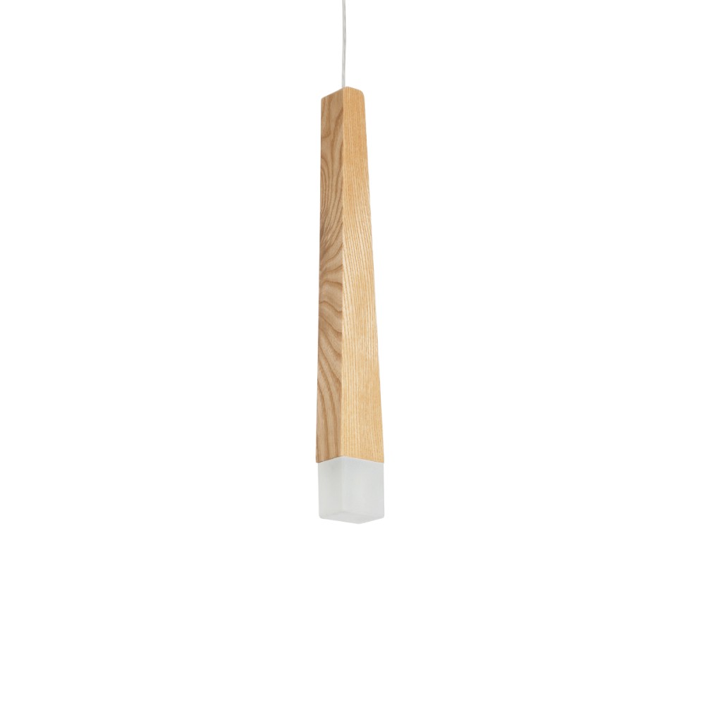GloboStar® CALISTA 01252 Μοντέρνο Κρεμαστό Φωτιστικό Ανάρτηση Μονόφωτο 1 x G4 IP20 Μπεζ Ξύλο - Μ4 x Π3 x Υ33cm