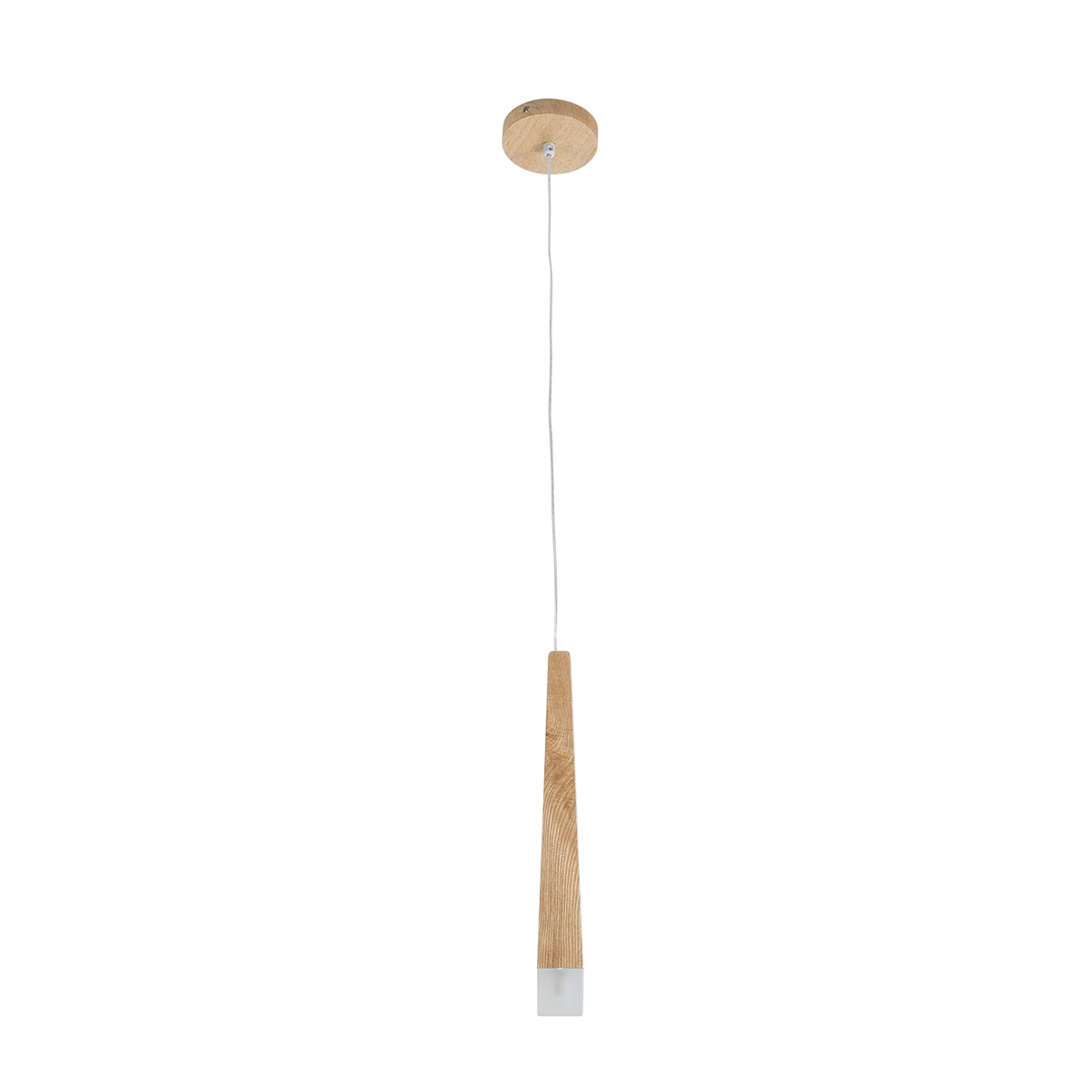 GloboStar® CALISTA 01252 Μοντέρνο Κρεμαστό Φωτιστικό Ανάρτηση Μονόφωτο 1 x G4 IP20 Μπεζ Ξύλο - Μ4 x Π3 x Υ33cm