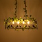GloboStar® NEST 01255 Vintage Κρεμαστό Φωτιστικό Φιγούρα Πολύφωτο 4 x E27 IP20 Mαύρο Μέταλλο με Πράσινο Πλαστικό - Μ103 x Π34 x Υ36.5cm
