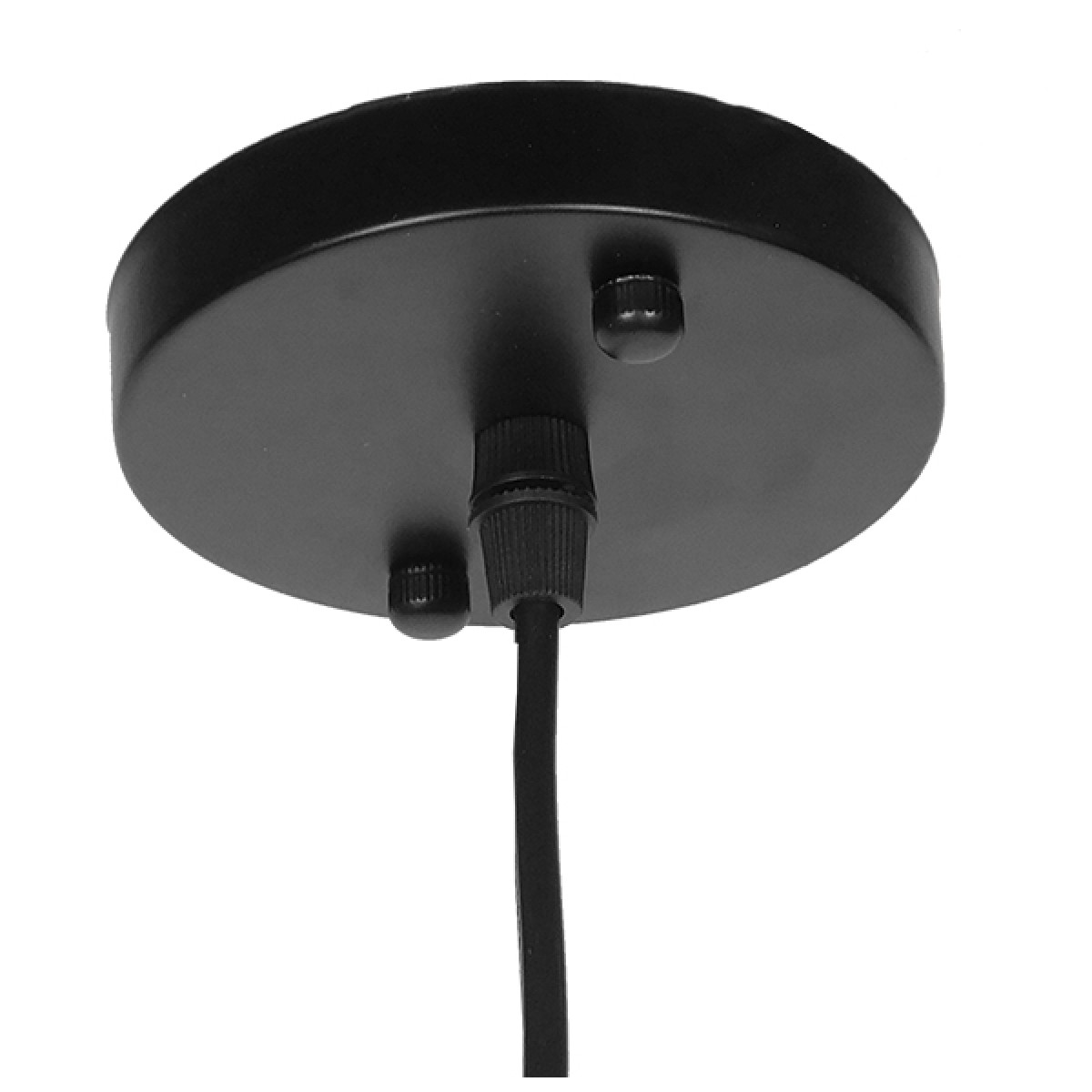 GloboStar® VALLETE 01258 Μοντέρνο Κρεμαστό Φωτιστικό Καμπάνα Μονόφωτο 1 x E27 IP20 Μαύρο Μέταλλο με Μπεζ Ξύλο - Μ45 x Π45 x Υ27cm