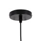 GloboStar® VILI 01261 Μοντέρνο Κρεμαστό Φωτιστικό Καμπάνα Μονόφωτο 1 x E27 IP20 Μαύρο & Μπεζ Μέταλλο - Μ35 x Π35 x Υ27cm