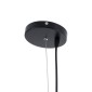 GloboStar® SCANDI 01266 Μοντέρνο Κρεμαστό Φωτιστικό Πλέγμα Μονόφωτο 1 x E27 IP20 Μαύρο Μέταλλο - Μ38 x Π38 x Υ50cm