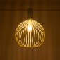 GloboStar® SCANDI 01267 Vintage Κρεμαστό Φωτιστικό Πλέγμα Μονόφωτο 1 x E27 IP20 Μπεζ Μέταλλο - Μ38 x Π38 x Y50cm