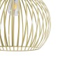 GloboStar® SCANDI 01267 Vintage Κρεμαστό Φωτιστικό Πλέγμα Μονόφωτο 1 x E27 IP20 Μπεζ Μέταλλο - Μ38 x Π38 x Y50cm