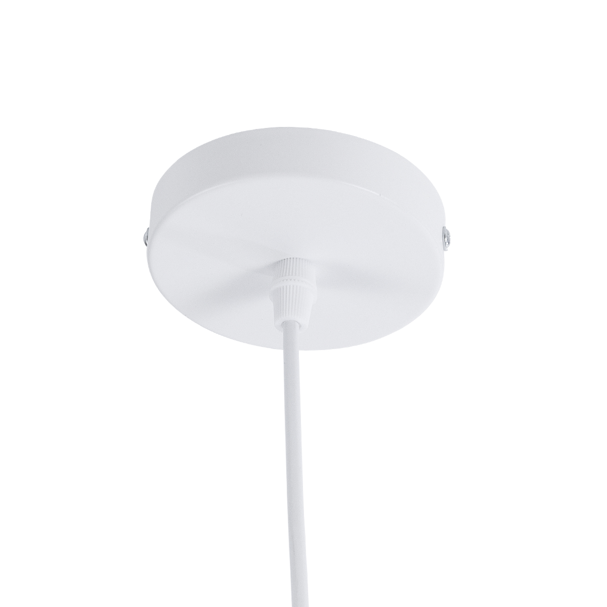 GloboStar® SEVILLE 01268 Μοντέρνο Κρεμαστό Φωτιστικό Ανάρτηση Μονόφωτο 1 x E27 IP20 Λευκό & Χρυσό Μέταλλο - Μ35 x Π35 x Υ35cm