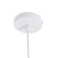 GloboStar® SEVILLE 01268 Μοντέρνο Κρεμαστό Φωτιστικό Ανάρτηση Μονόφωτο 1 x E27 IP20 Λευκό & Χρυσό Μέταλλο - Μ35 x Π35 x Υ35cm