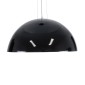 GloboStar® SERENIA 01270 Μοντέρνο Κρεμαστό Φωτιστικό Καμπάνα Μονόφωτο 1 x E27 IP20 Μαύρο Μέταλλο με Λευκό Γύψο - Μ60 x Π60 x Υ30cm