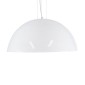 GloboStar® SERENIA 01271 Μοντέρνο Κρεμαστό Φωτιστικό Καμπάνα Μονόφωτο 1 x E27 IP20 Λευκό Μέταλλο με Λευκό Γύψο - Μ60 x Π60 x Υ30cm