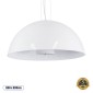 GloboStar® SERENIA 01271 Μοντέρνο Κρεμαστό Φωτιστικό Καμπάνα Μονόφωτο 1 x E27 IP20 Λευκό Μέταλλο με Λευκό Γύψο - Μ60 x Π60 x Υ30cm