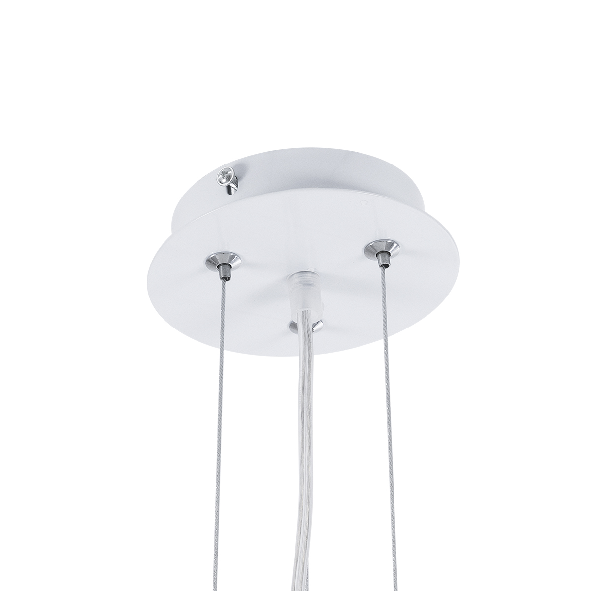 GloboStar® SERENIA 01271 Μοντέρνο Κρεμαστό Φωτιστικό Καμπάνα Μονόφωτο 1 x E27 IP20 Λευκό Μέταλλο με Λευκό Γύψο - Μ60 x Π60 x Υ30cm