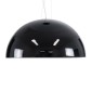 GloboStar® SERENIA 01272 Μοντέρνο Κρεμαστό Φωτιστικό Καμπάνα Μονόφωτο 1 x E27 IP20 Μαύρο Μέταλλο με Λευκό Γύψο - Μ90 x Π90 x Y40cm