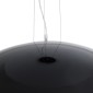 GloboStar® SERENIA 01272 Μοντέρνο Κρεμαστό Φωτιστικό Καμπάνα Μονόφωτο 1 x E27 IP20 Μαύρο Μέταλλο με Λευκό Γύψο - Μ90 x Π90 x Y40cm