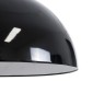 GloboStar® SERENIA 01272 Μοντέρνο Κρεμαστό Φωτιστικό Καμπάνα Μονόφωτο 1 x E27 IP20 Μαύρο Μέταλλο με Λευκό Γύψο - Μ90 x Π90 x Y40cm
