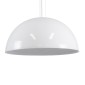 GloboStar® SERENIA 01273 Μοντέρνο Κρεμαστό Φωτιστικό Καμπάνα Μονόφωτο 1 x E27 IP20 Λευκό Μέταλλο με Λευκό Γύψο - Μ90 x Π90 x Y40cm