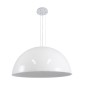 GloboStar® SERENIA 01273 Μοντέρνο Κρεμαστό Φωτιστικό Καμπάνα Μονόφωτο 1 x E27 IP20 Λευκό Μέταλλο με Λευκό Γύψο - Μ90 x Π90 x Y40cm