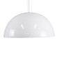 GloboStar® SERENIA 01273 Μοντέρνο Κρεμαστό Φωτιστικό Καμπάνα Μονόφωτο 1 x E27 IP20 Λευκό Μέταλλο με Λευκό Γύψο - Μ90 x Π90 x Y40cm