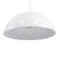 GloboStar® SERENIA 01273 Μοντέρνο Κρεμαστό Φωτιστικό Καμπάνα Μονόφωτο 1 x E27 IP20 Λευκό Μέταλλο με Λευκό Γύψο - Μ90 x Π90 x Y40cm