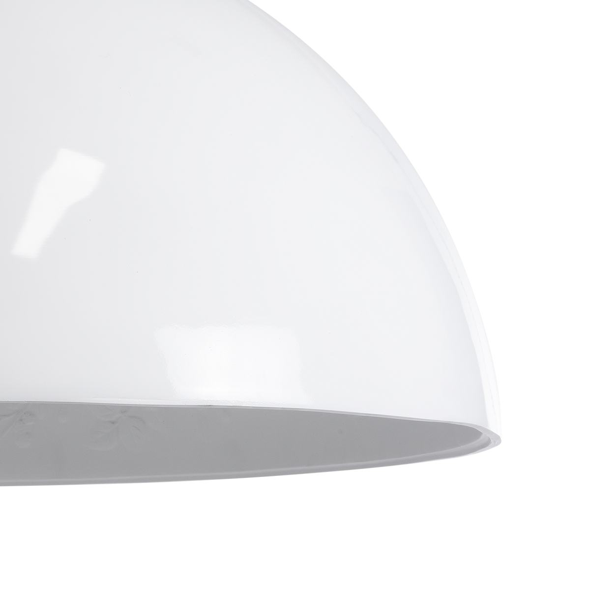 GloboStar® SERENIA 01273 Μοντέρνο Κρεμαστό Φωτιστικό Καμπάνα Μονόφωτο 1 x E27 IP20 Λευκό Μέταλλο με Λευκό Γύψο - Μ90 x Π90 x Y40cm