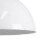 GloboStar® SERENIA 01273 Μοντέρνο Κρεμαστό Φωτιστικό Καμπάνα Μονόφωτο 1 x E27 IP20 Λευκό Μέταλλο με Λευκό Γύψο - Μ90 x Π90 x Y40cm