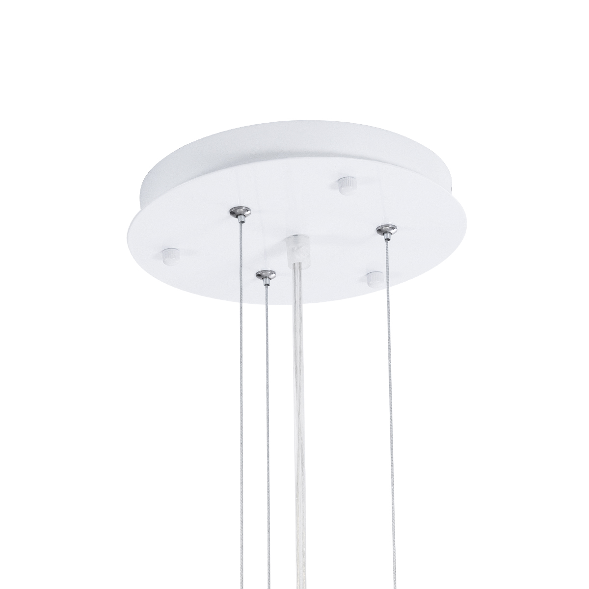 GloboStar® SERENIA 01273 Μοντέρνο Κρεμαστό Φωτιστικό Καμπάνα Μονόφωτο 1 x E27 IP20 Λευκό Μέταλλο με Λευκό Γύψο - Μ90 x Π90 x Y40cm