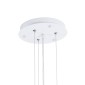 GloboStar® SERENIA 01273 Μοντέρνο Κρεμαστό Φωτιστικό Καμπάνα Μονόφωτο 1 x E27 IP20 Λευκό Μέταλλο με Λευκό Γύψο - Μ90 x Π90 x Y40cm