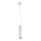GloboStar® CANNON 01274 Μοντέρνο Κρεμαστό Φωτιστικό Κύλινδρος Μονόφωτο 1 x GU10 IP20 Λευκό Μέταλλο - Μ6 x Π6 x Y20cm