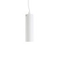 GloboStar® CANNON 01274 Μοντέρνο Κρεμαστό Φωτιστικό Κύλινδρος Μονόφωτο 1 x GU10 IP20 Λευκό Μέταλλο - Μ6 x Π6 x Y20cm