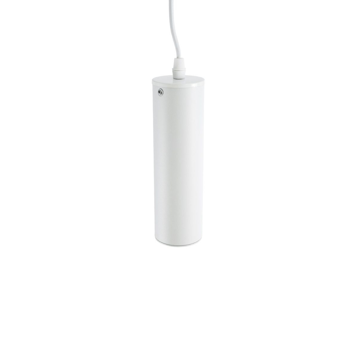 GloboStar® CANNON 01274 Μοντέρνο Κρεμαστό Φωτιστικό Κύλινδρος Μονόφωτο 1 x GU10 IP20 Λευκό Μέταλλο - Μ6 x Π6 x Y20cm