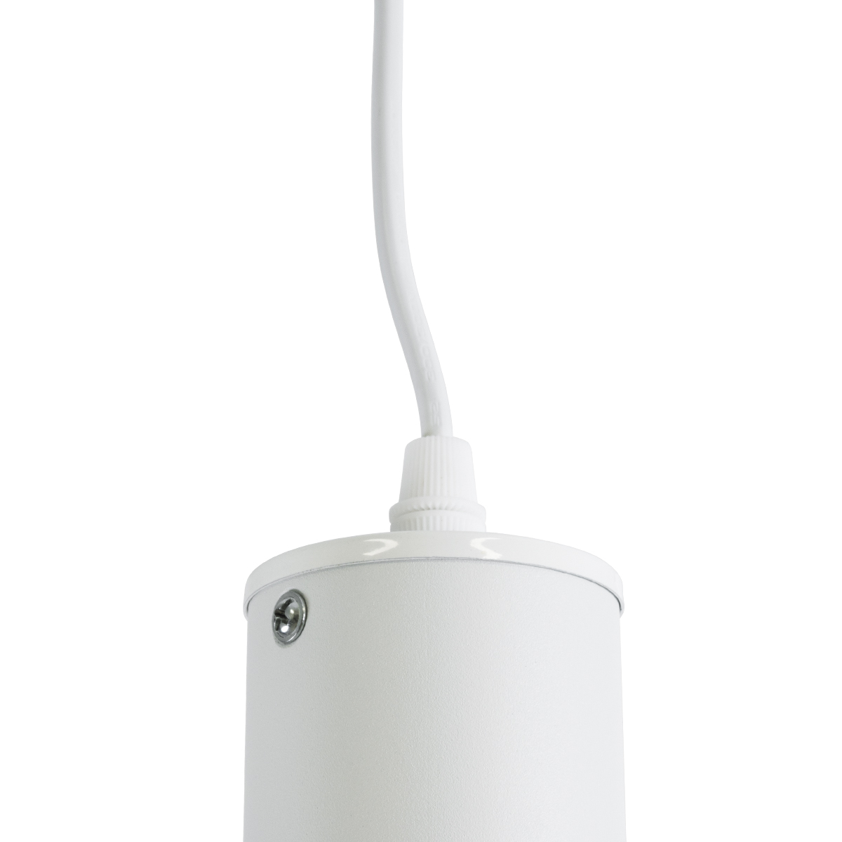 GloboStar® CANNON 01274 Μοντέρνο Κρεμαστό Φωτιστικό Κύλινδρος Μονόφωτο 1 x GU10 IP20 Λευκό Μέταλλο - Μ6 x Π6 x Y20cm