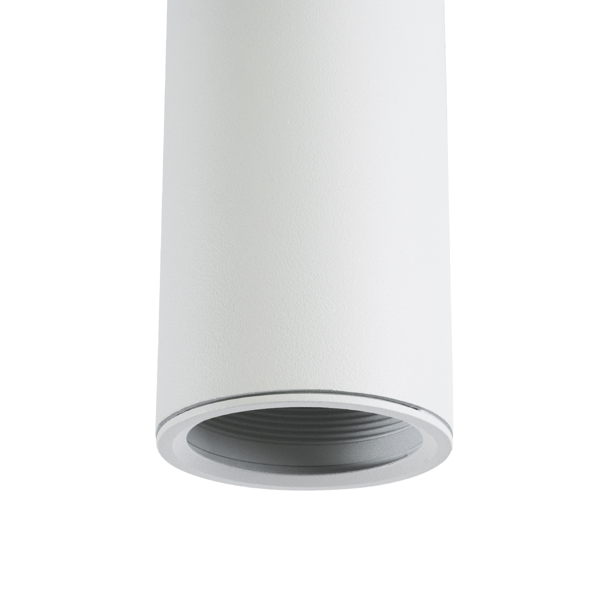 GloboStar® CANNON 01274 Μοντέρνο Κρεμαστό Φωτιστικό Κύλινδρος Μονόφωτο 1 x GU10 IP20 Λευκό Μέταλλο - Μ6 x Π6 x Y20cm