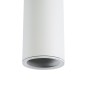 GloboStar® CANNON 01274 Μοντέρνο Κρεμαστό Φωτιστικό Κύλινδρος Μονόφωτο 1 x GU10 IP20 Λευκό Μέταλλο - Μ6 x Π6 x Y20cm